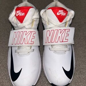 Nike White and Red Shoes